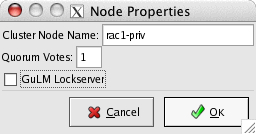 Node Properties dialog